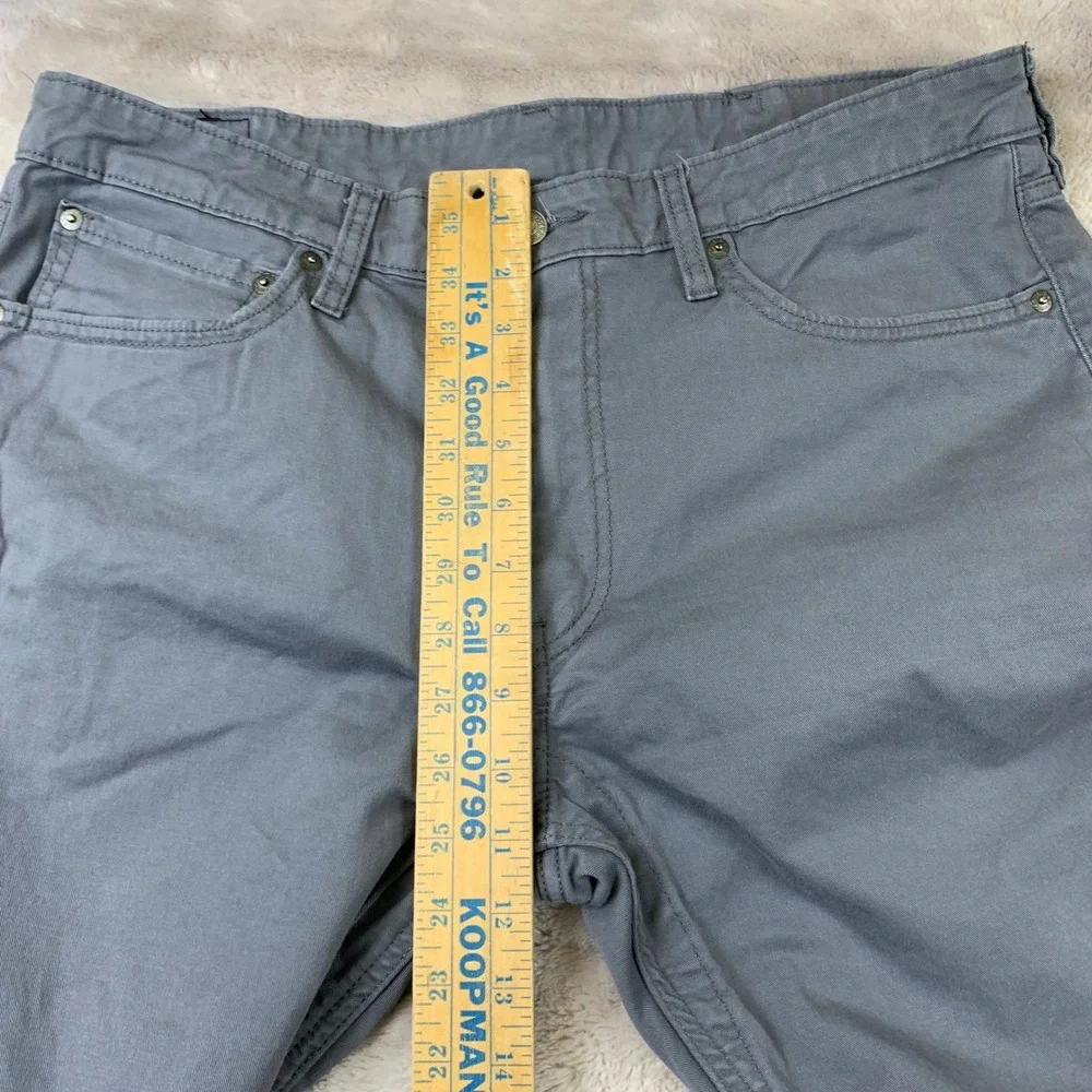 Levis 511 Slim Fit Pants Mens‎ 36x30 Gray Chino Twill Casual Stretch Trousers